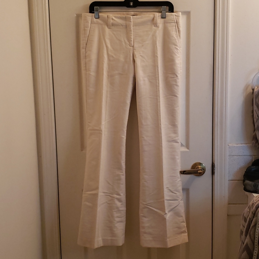 Theory Off-White Dress Pants Flare Legged Size 10